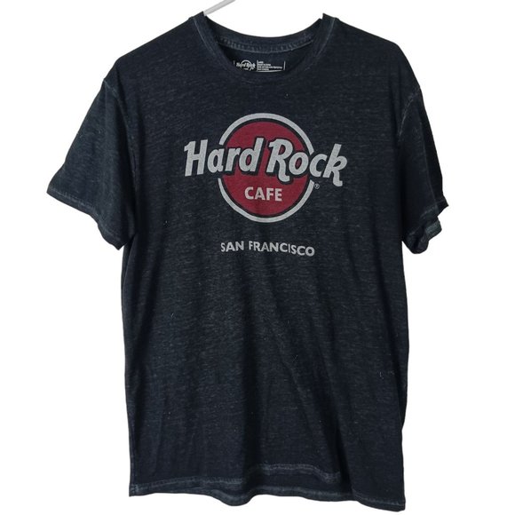 Hard Rock Cafe Tops - Hard Rock Cafe San Francisco Womens T Shirt Large Heathered Black Lightweight
